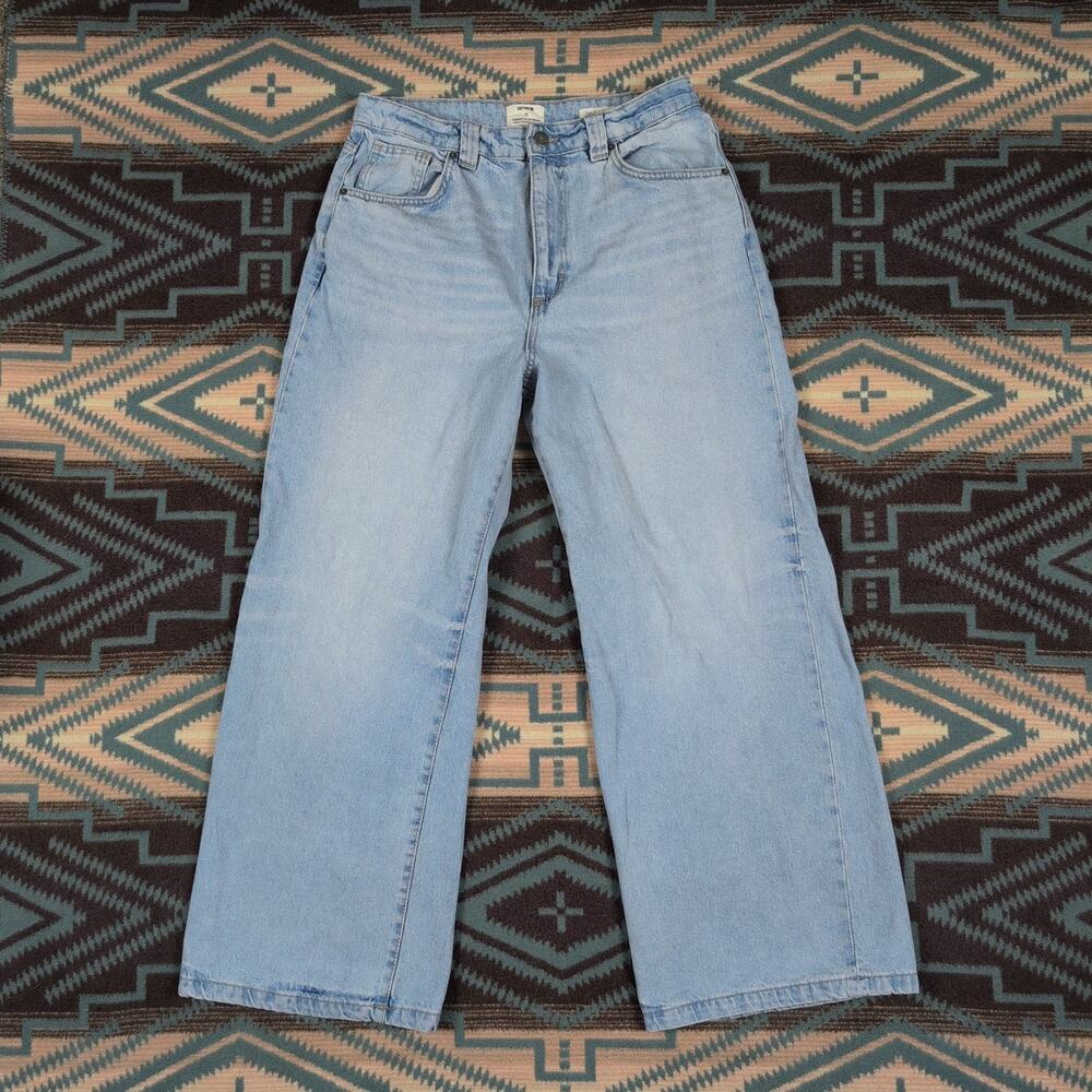 Cotton On SUPER BAGGY Relaxed Super Wide Jeans Mens 31X28 1/2 Light Wash Cute